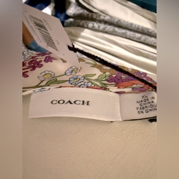 Women’s Coach 100 % silk  summer Midi Dress xl NWT spring summer - Picture 12 of 15